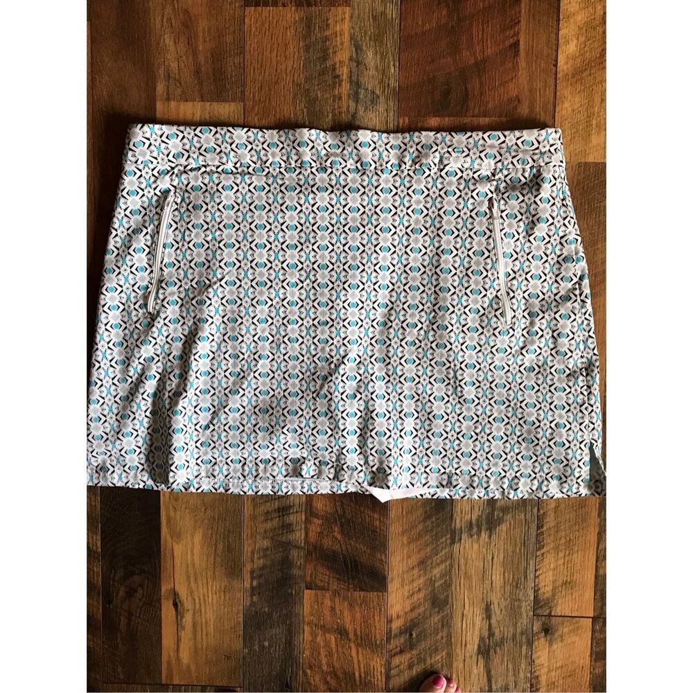 Ruby Rd. blue white skort skirt shorts plus Size 22W pickleball workout travel